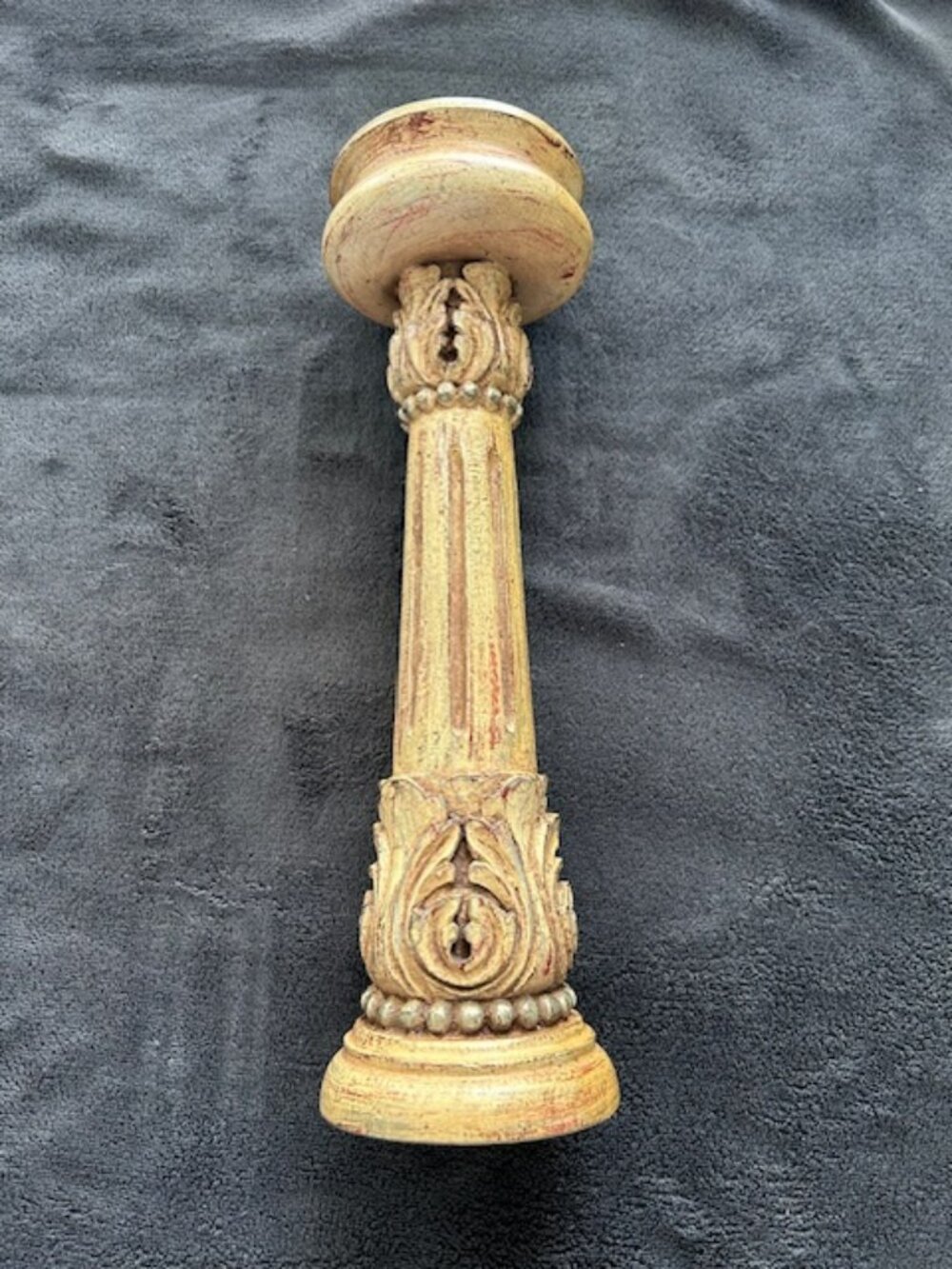 Ornate Mexican Fluted Column Pillar Candlestick Candle Holder